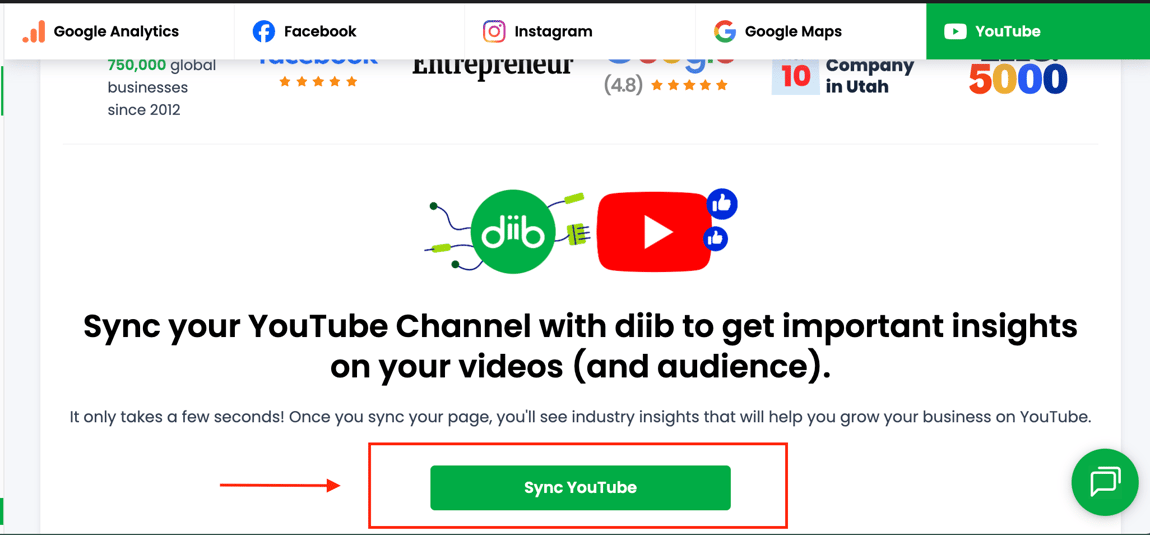 How Do I Sync My YouTube Channel with diib®